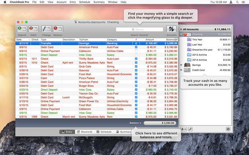 CheckBook Pro for Mac 2.7.18 破解版 个人理财管理工具