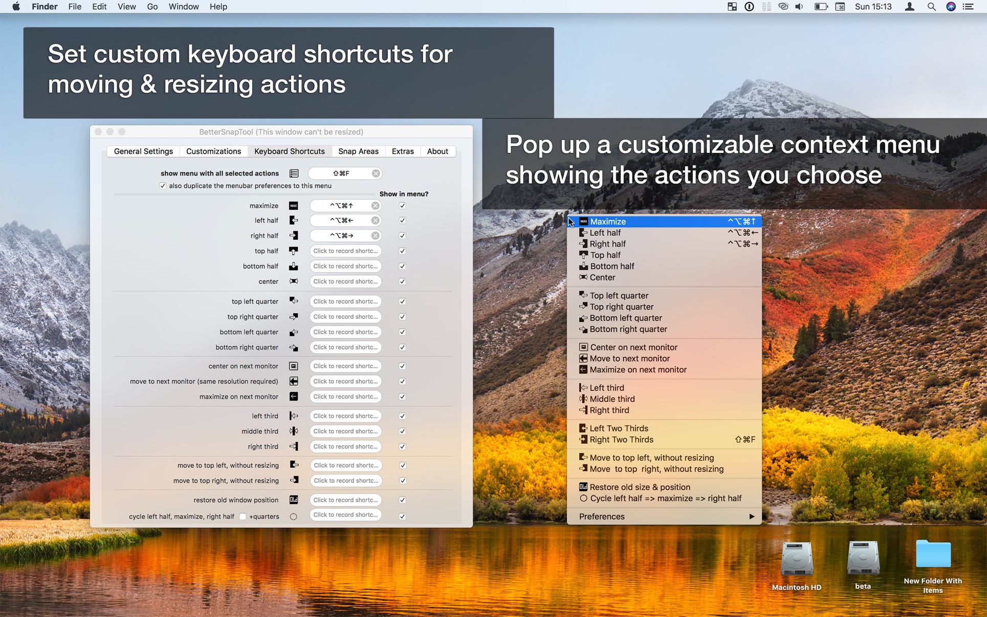 BetterSnapTool for Mac 1.9.9 破解版 最好用的窗口控制工具