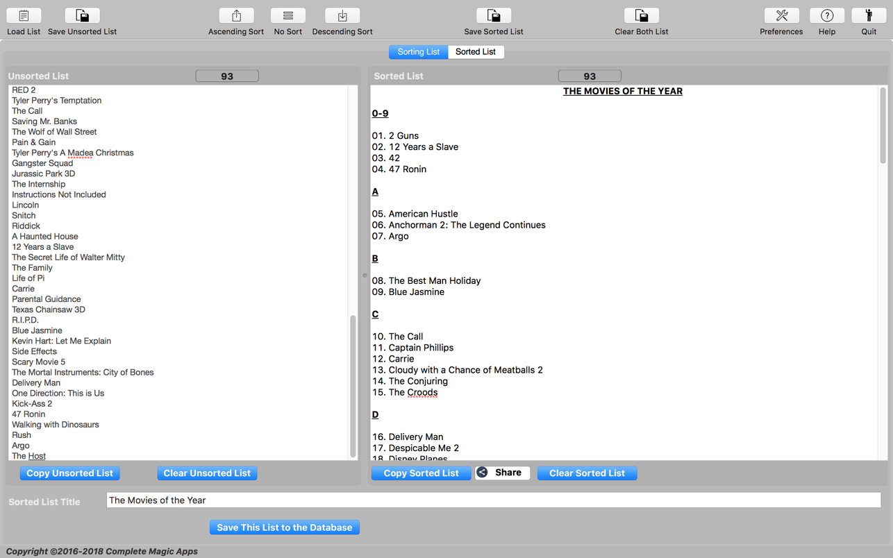 Magic Sort List for Mac 3.5.1 破解版 魔术排序软件