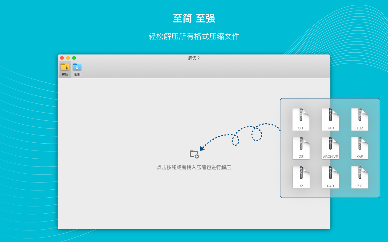 解优 2 BestZip 2 for Mac 1.6.1 中文破解版 专业的 7Z RAR ZIP 解压缩工具