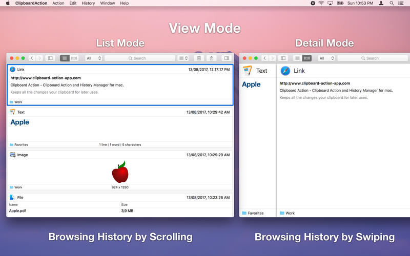 Clipboard Action for Mac 1.5.5 破解版 智能剪贴板历史管理器