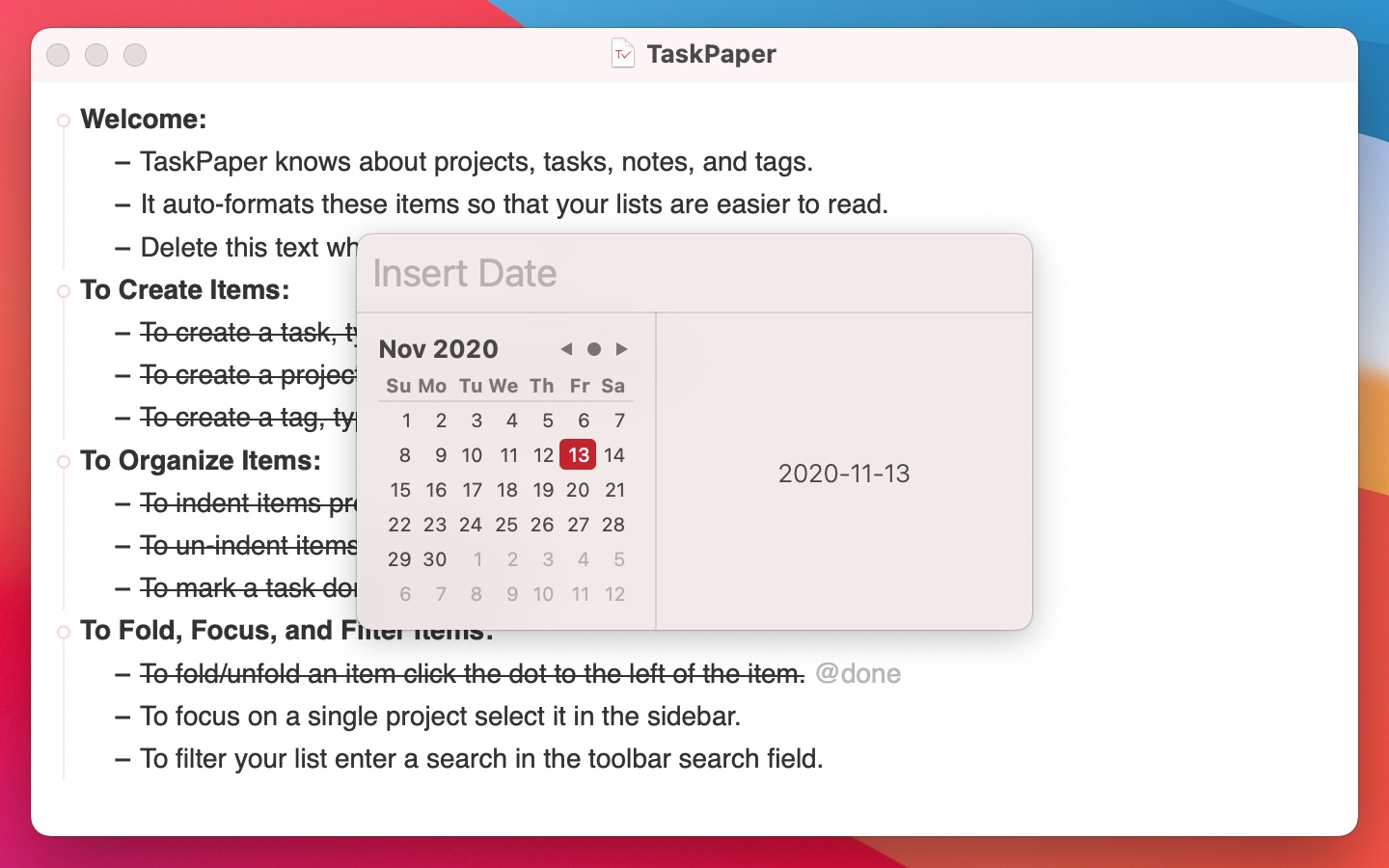 TaskPaper for Mac 3.9.1 破解版 优秀的待办事项和任务管理工具