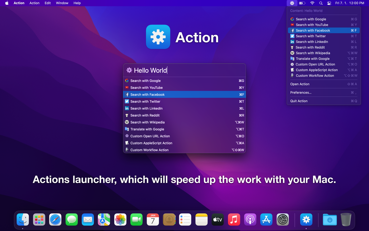 Action for Mac 1.1.4 破解版 优秀的快速启动工具