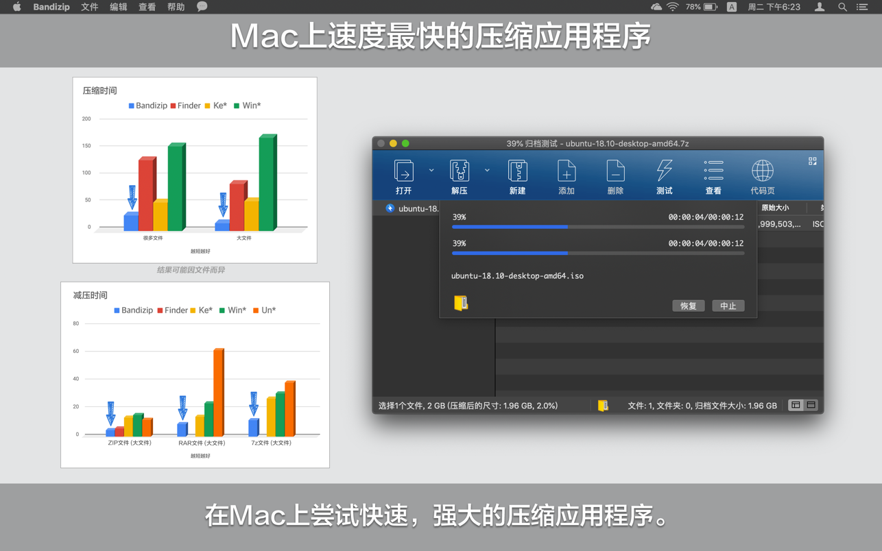 Bandizip for Mac 7.22 中文破解版 超强的Mac解压缩软件