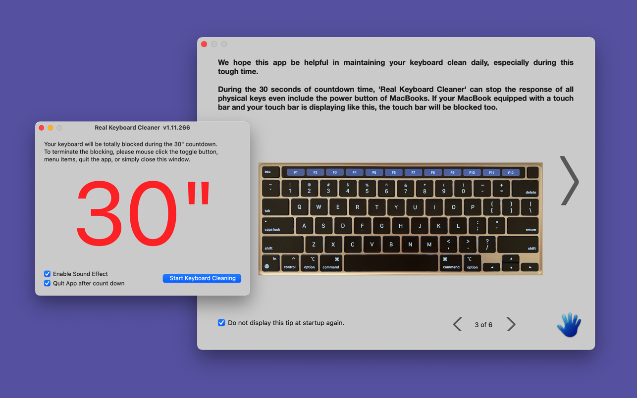 Real Keyboard Cleaner for Mac 1.50 破解版 键盘锁定清洁工具