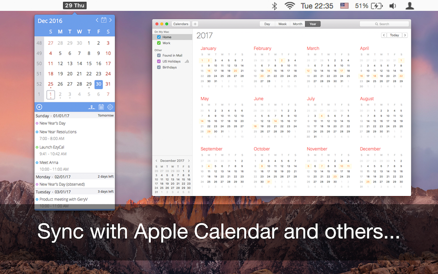 EzyCal for Mac 2.2 破解版 日历管理和提醒工具
