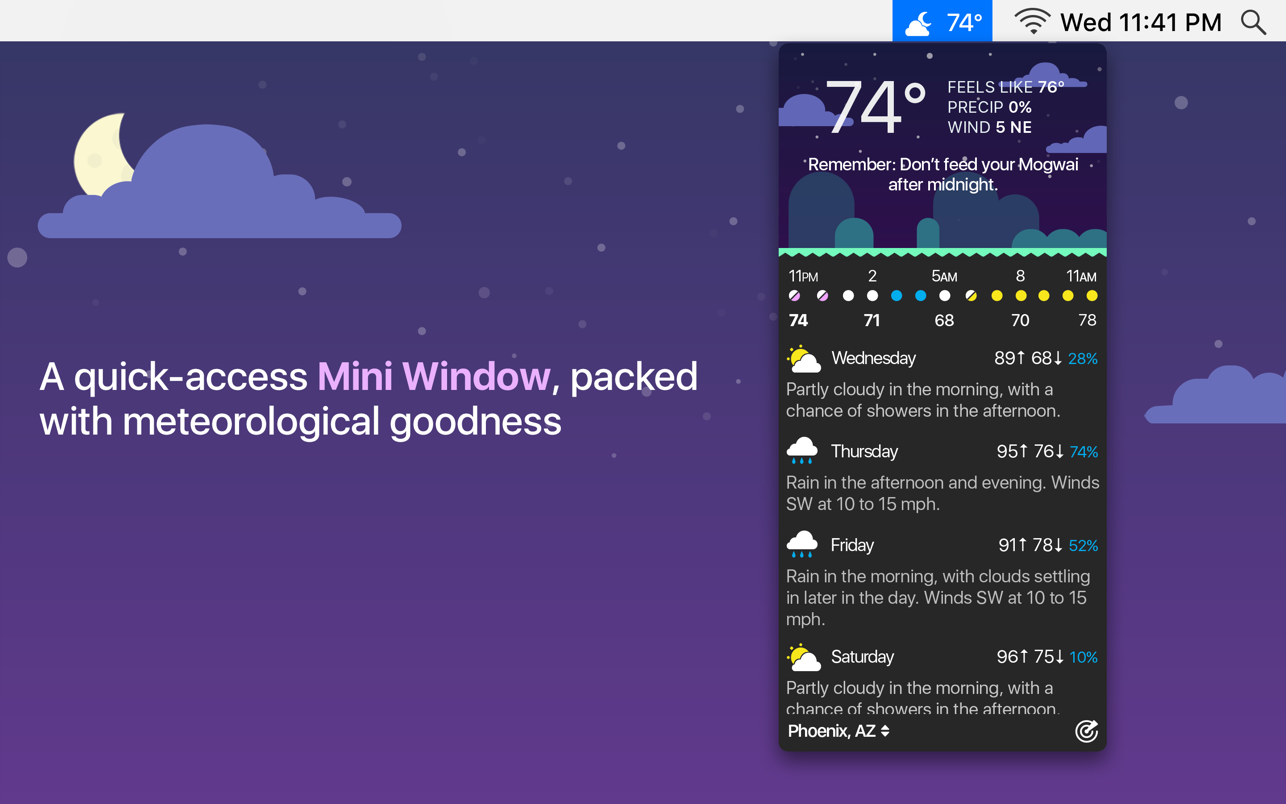 CARROT Weather for Mac 4.15.16 破解版 会说话的天气预报软件