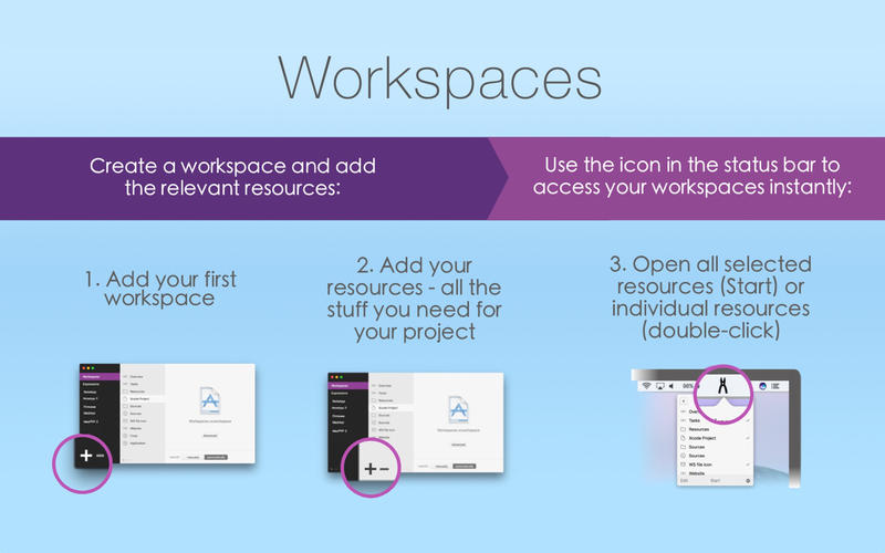 Workspaces 2.1.2 Mac 破解版 - 优秀的工作空间快速切换工具