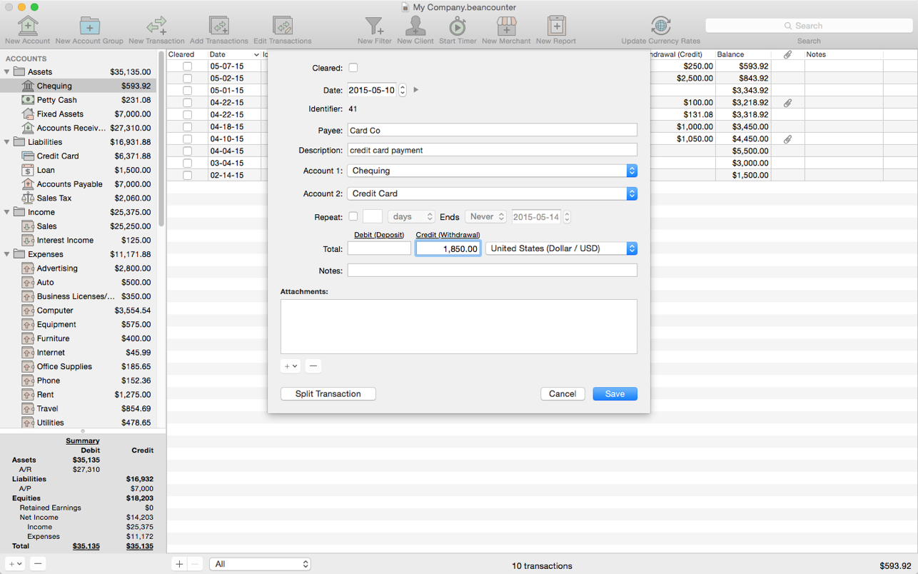 BeanCounter Pro for Mac 2.1.5 破解版 专业财务记账软件