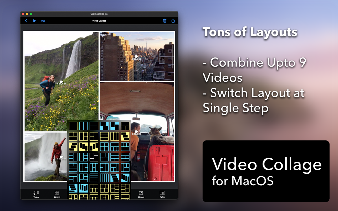 Video Collage for Mac 1.4.0 破解版 最佳视频照片拼贴工具