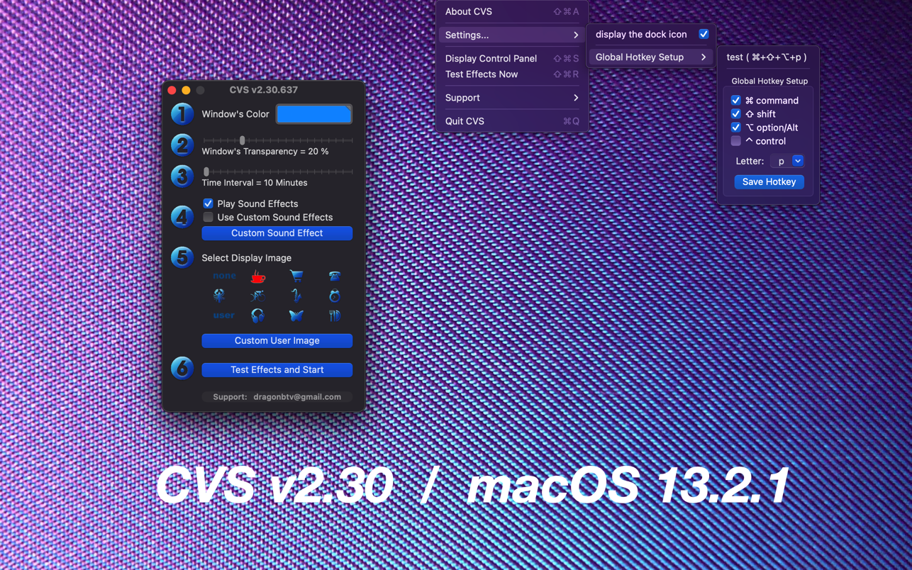 CVS for Mac 2.30 破解版 眼睛保护程序