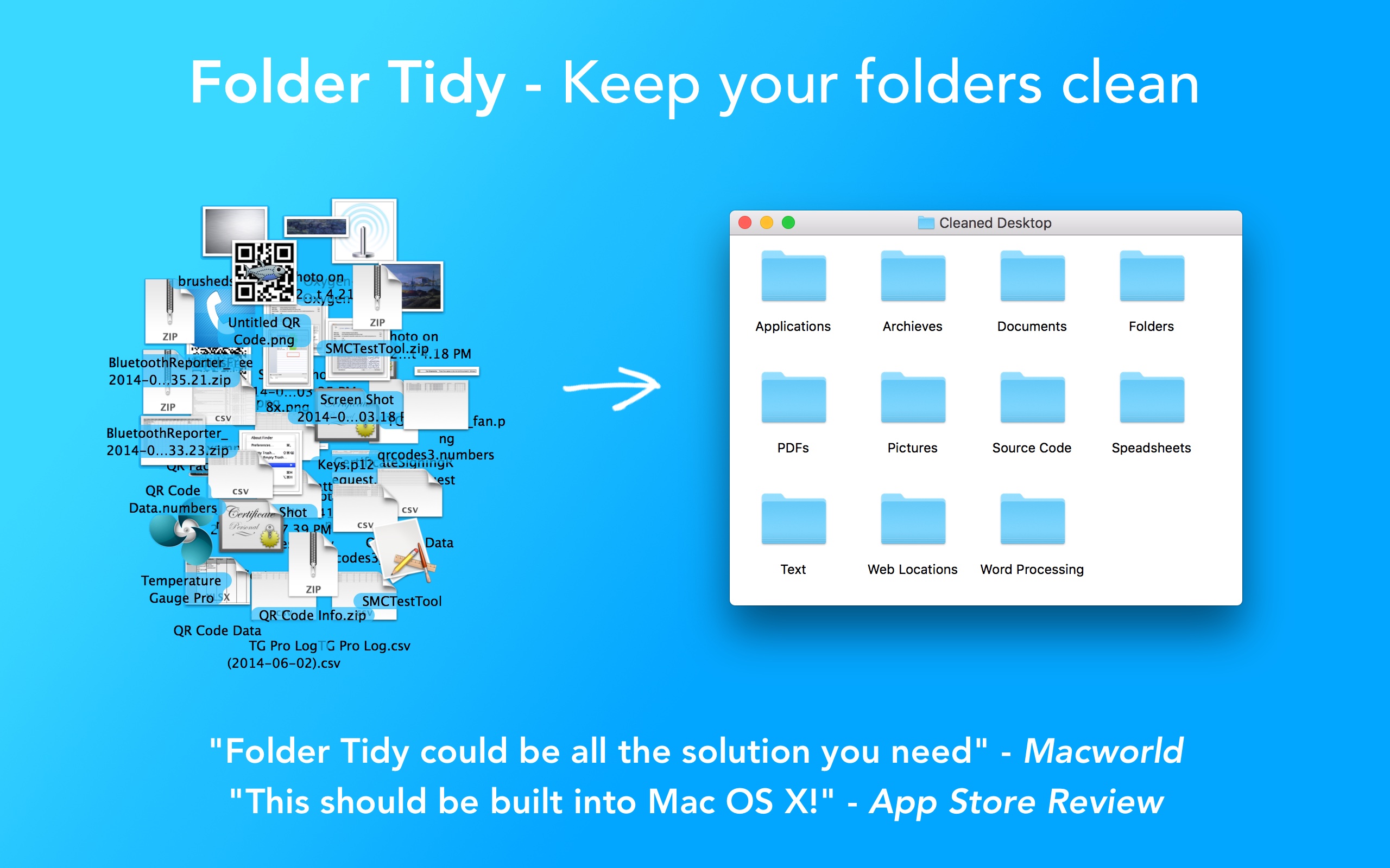 Folder Tidy for Mac 2.9.1 破解版 一键整理文件夹的实用工具