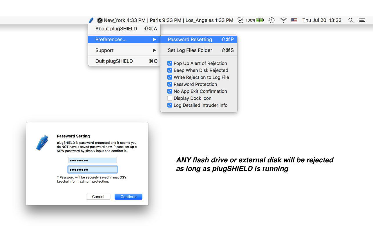 plugSHIELD 1.70 Mac 破解版 移动存储设备管理