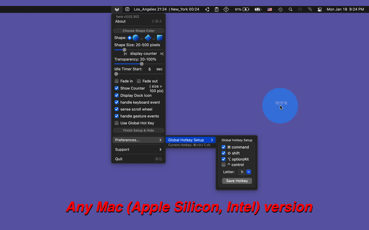 here 3.10 Mac 破解版 鼠标指针显示工具