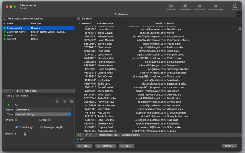 DData Creator 1.9.2 Mac 破解版 - 数据自动生成填充工具