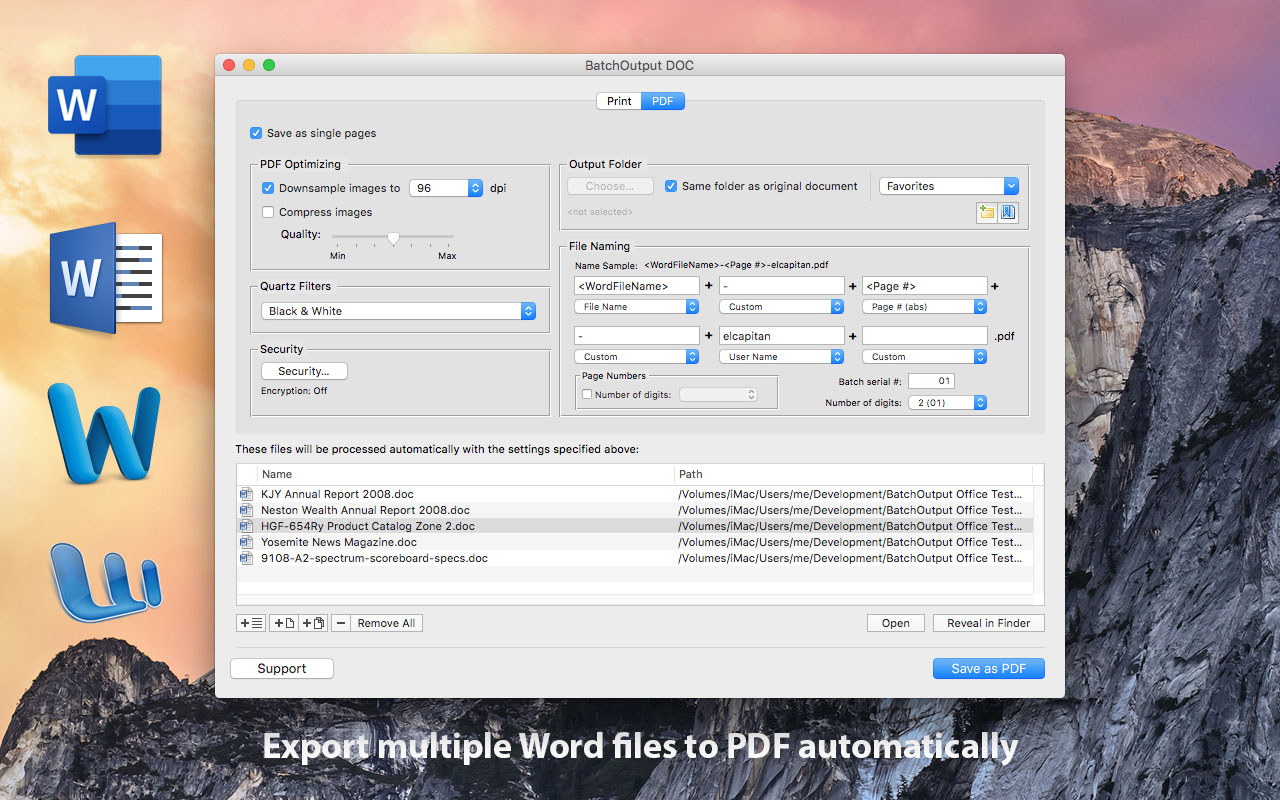 BatchOutput XLS for Mac 2.5.16 破解版 - 打印和PDF管理软件