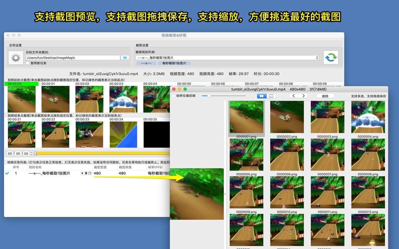 Video Snapshot&Collage 2.5 Mac 破解版 视频截图拼图工具