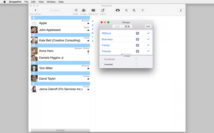 GroupsPro 5.4 Mac 破解版 - 联系人和邮件管理