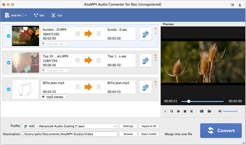 AnyMP4 Audio Converter Mac 破解版 易于使用的Mac音频转换器