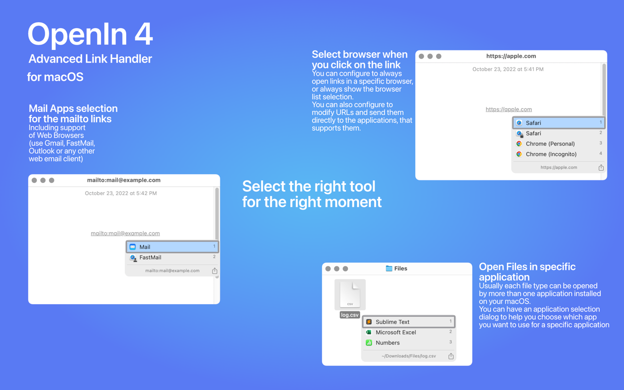 OpenIn 4 Advanced Link Handler 4.0.2 Mac 破解版 高级链接处理工具
