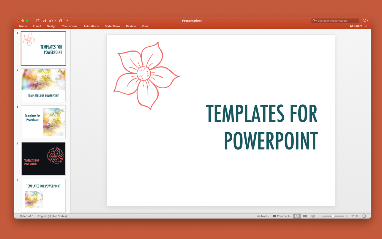 Template for MS PowerPoint 6.0 Mac 破解版 PowerPoint演示模板合集