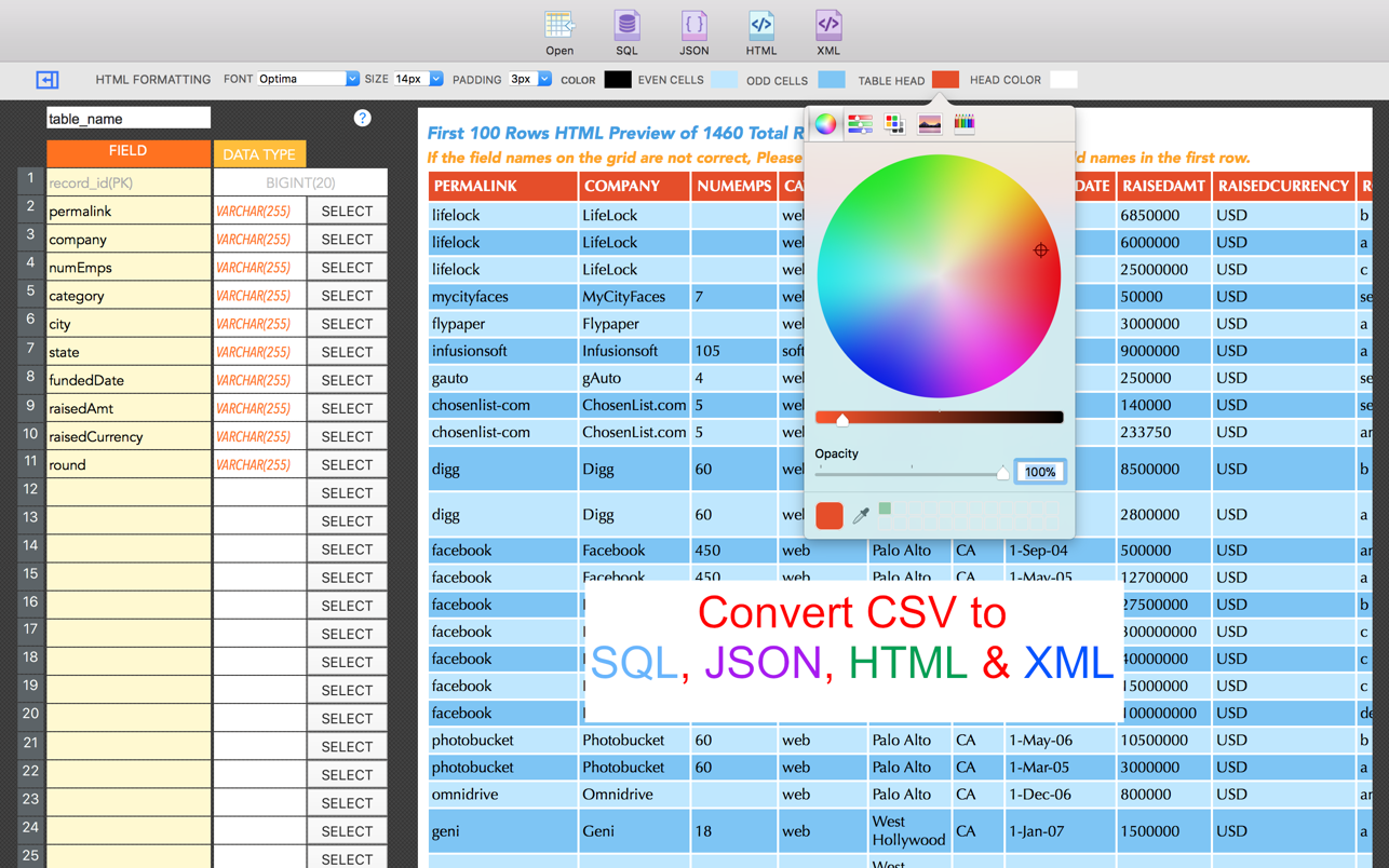 CSV Converter Pro 2.2 Mac 破解版 CSV文件转换工具