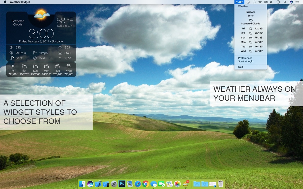 Weather Widget 4.0.0 Mac 中文破解版 桌面天气预报工具 