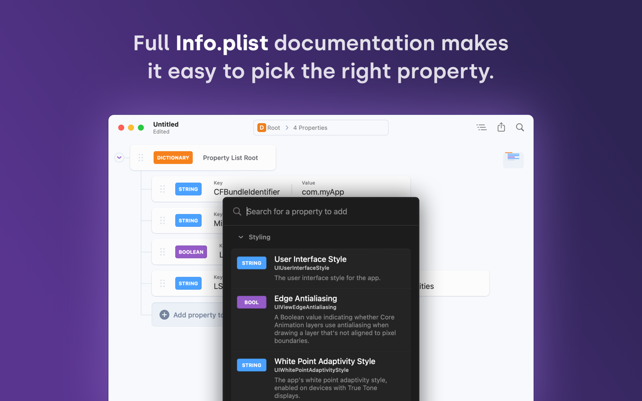 Penguin – Plist Editor 1.2 Mac 破解版 Plist编辑器