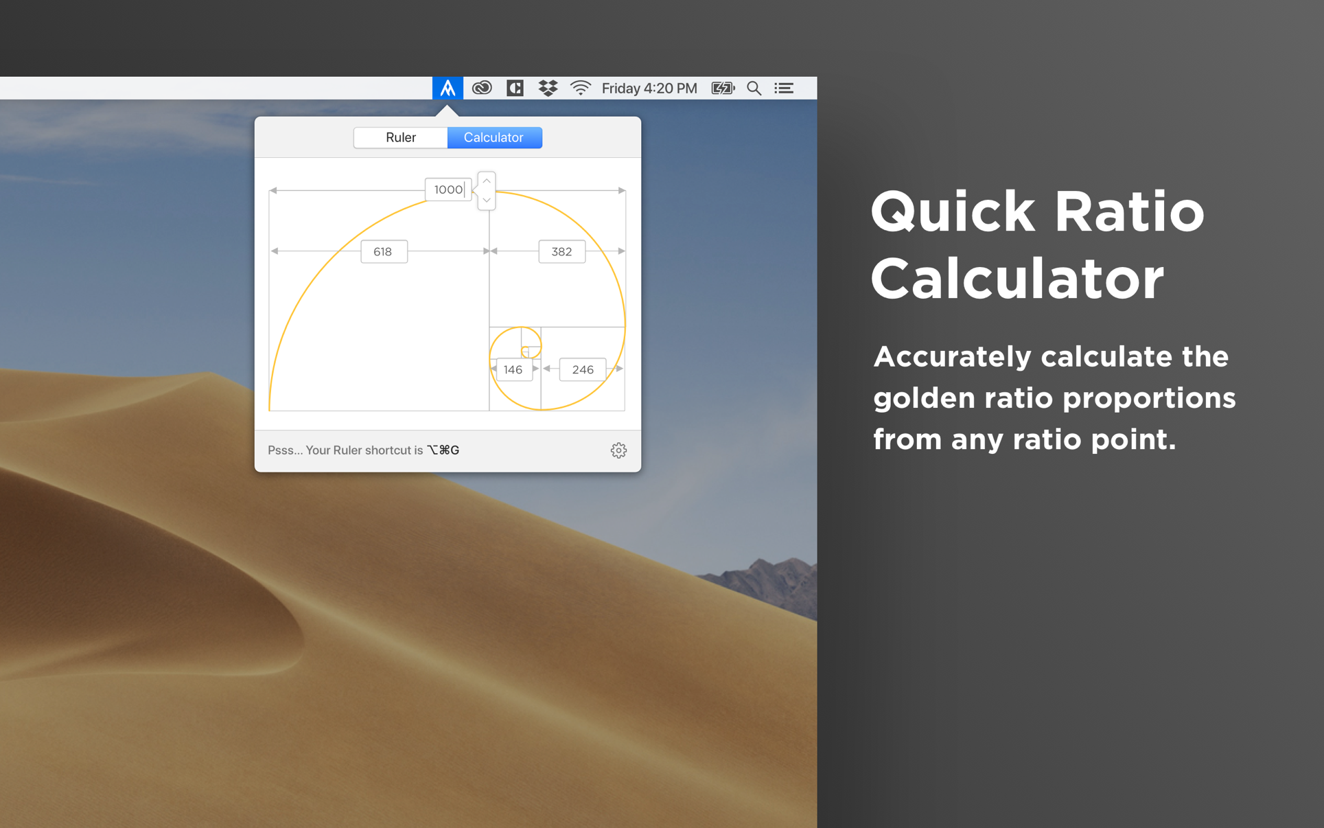 Goldie App 2.1 Mac 破解版 强大的黄金比例设计工具