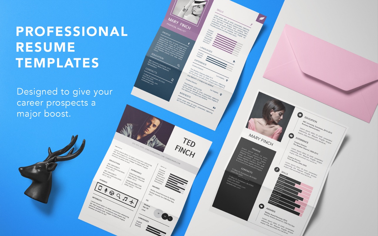 Resume Templates Design 3.2.4 Mac 破解版 Word 简历模板套件