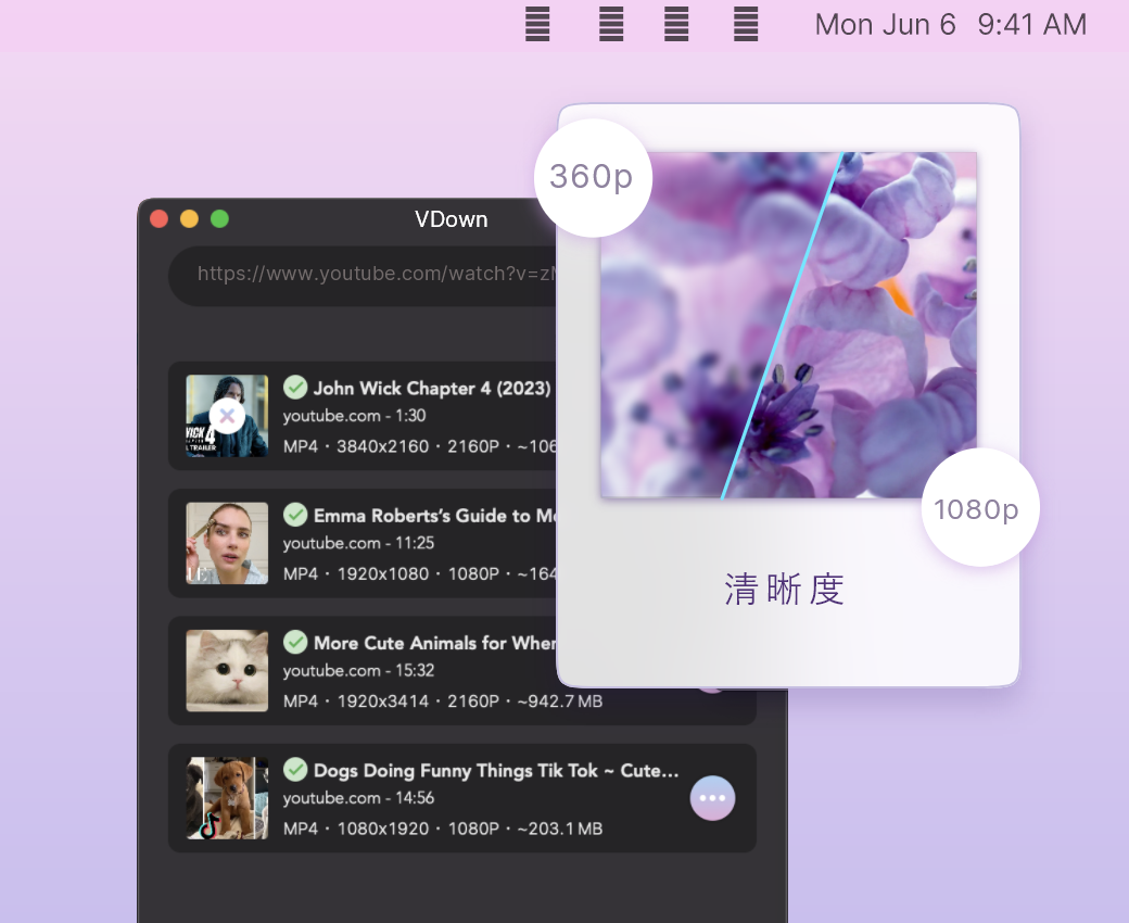 快下 VDown 1.0.6 Mac 免费版 可能是Mac上最好的免费在线视频下载软件
