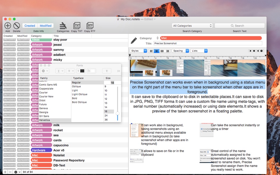 NoteList 4 for Mac 4.3.3 破解版 - 数据存储工具