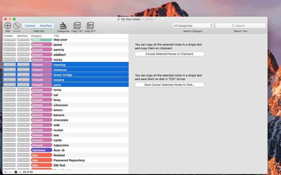 NoteList 4 for Mac 4.3.3 破解版 - 数据存储工具