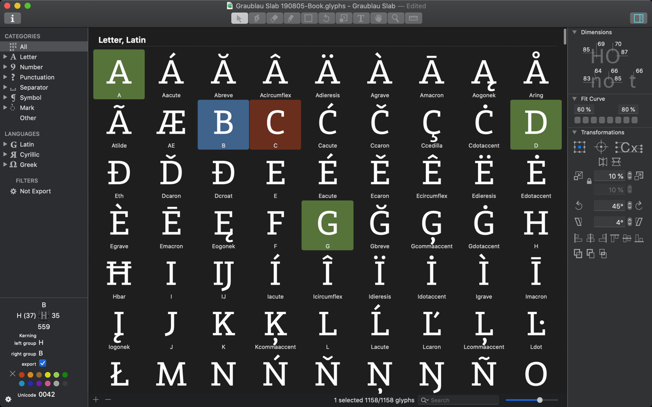 Glyphs 3.1.1 Mac 破解版 最强大的字体设计编辑工具