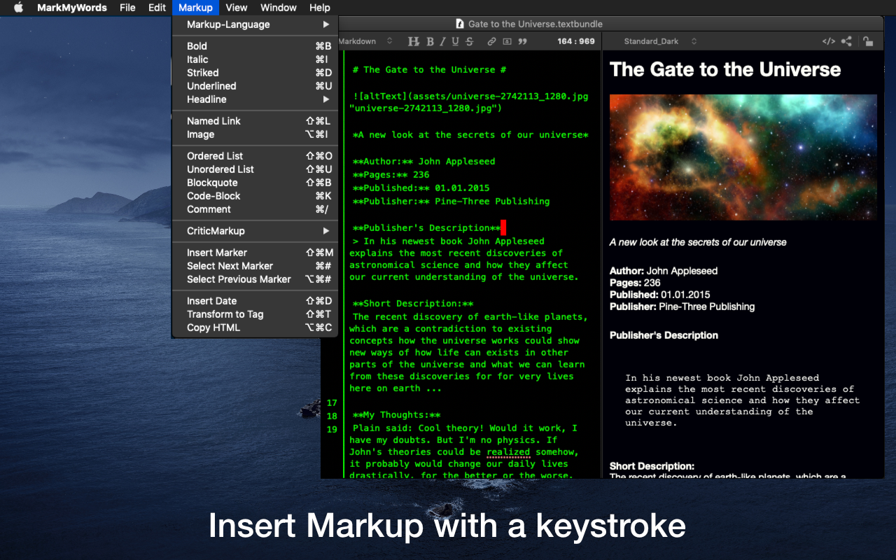 MarkMyWords 2.5.1 Mac 破解版 便捷文本编辑器