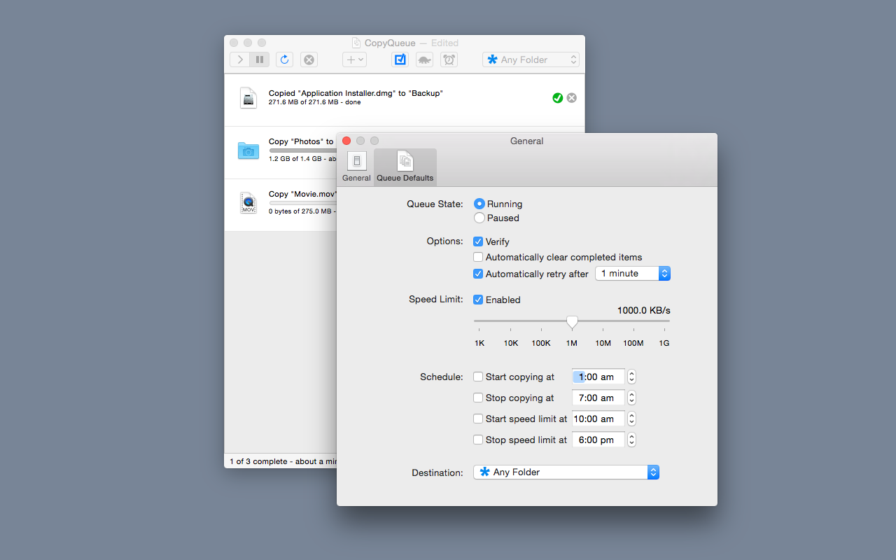 CopyQueue 2.6 Mac 破解版 文件传输工具
