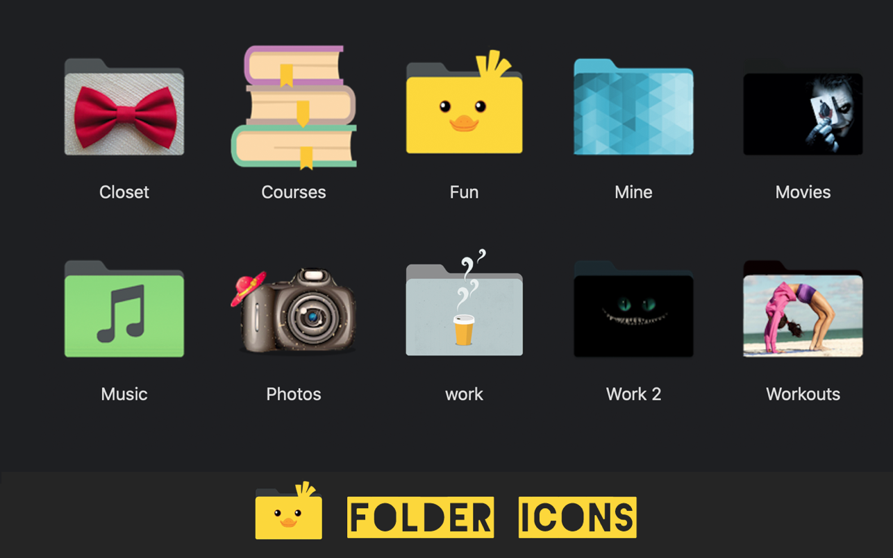 Folder Icons 1.4 Mac 破解版 文件夹图标更改软件