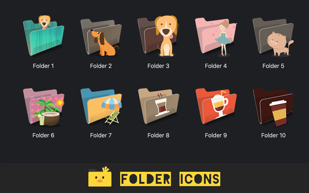 Folder Icons 1.4 Mac 破解版 文件夹图标更改软件