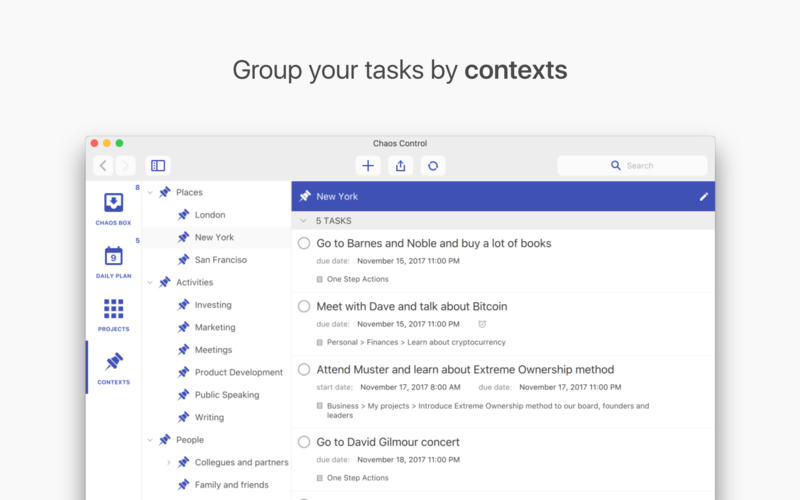 Chaos Control for Mac 1.15 破解版 - GTD, Tasks & To-Do Lists