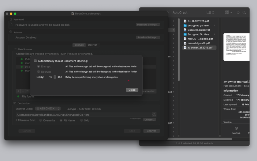 AutoCrypt 2.5.1 Mac 破解版 文档加密与解密软件