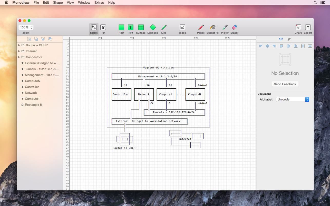 Monodraw 1.6.1 Mac 破解版 好玩的ASCII文字图形编辑器