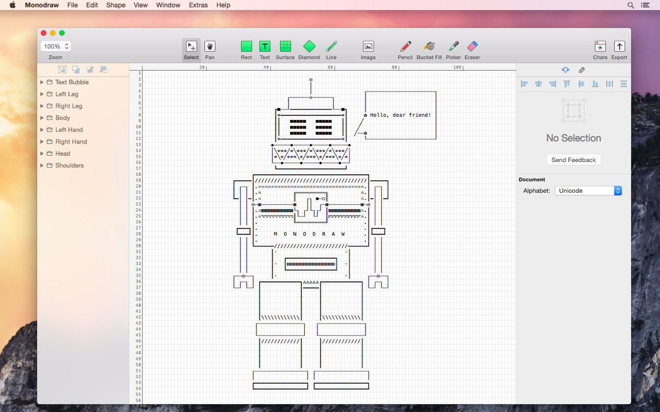 Monodraw 1.6.1 Mac 破解版 好玩的ASCII文字图形编辑器