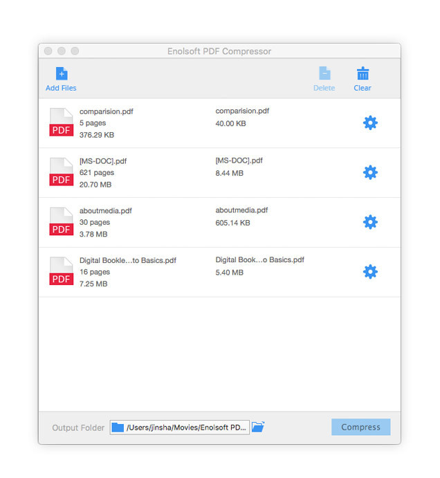 Enolsoft PDF Compressor Mac 破解版 PDF压缩工具