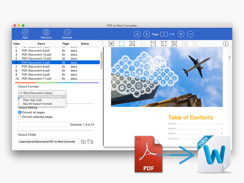 PDF to Word Converter Mac 破解版 PDF转Word转换器