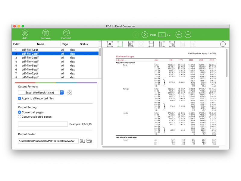 PDF to Excel Converter Mac 破解版 PDF转Excel转换器