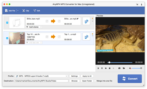 AnyMP4 MP3 Converter Mac 破解版 专业且多功能的MP3转换软件