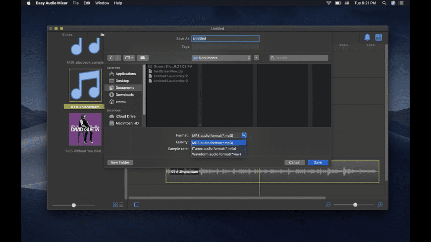 Easy Audio Mixer 2.8.0 Mac 破解版 简易音频剪辑合并编辑工具