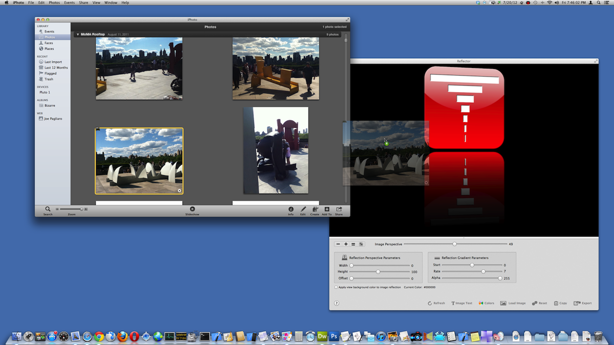 PhotoReflector 1.1 Mac 破解版 图片倒影效果制作工具