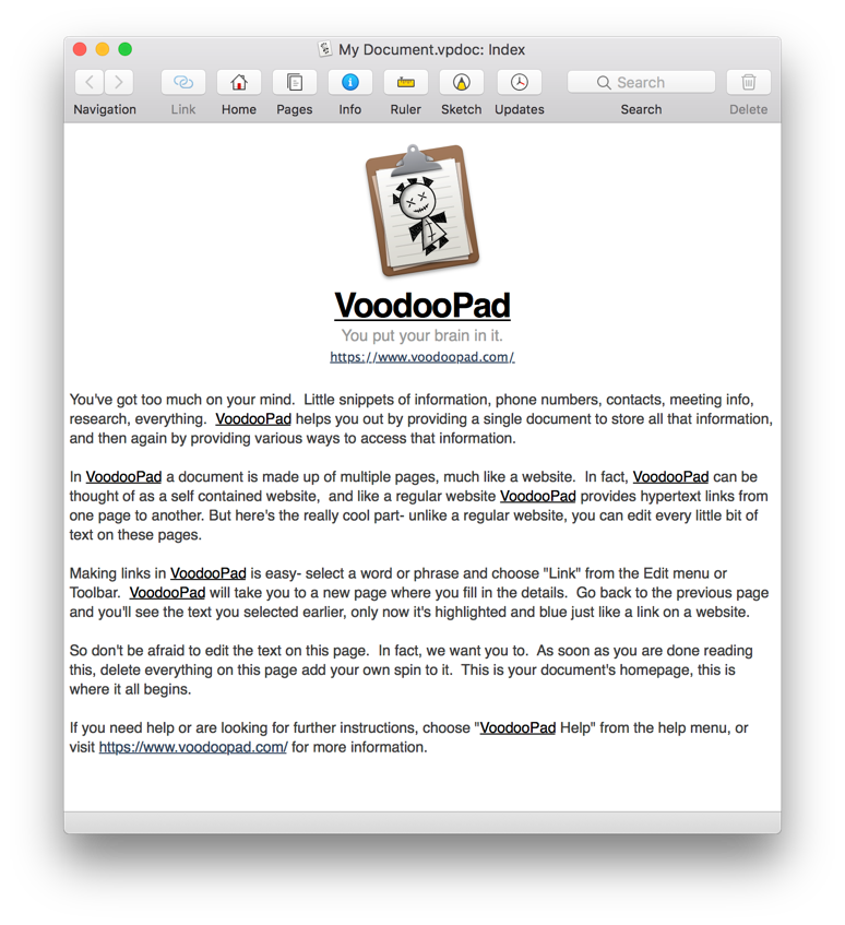 VoodooPad 6.0.0 U2B Mac 破解版 记事本工具