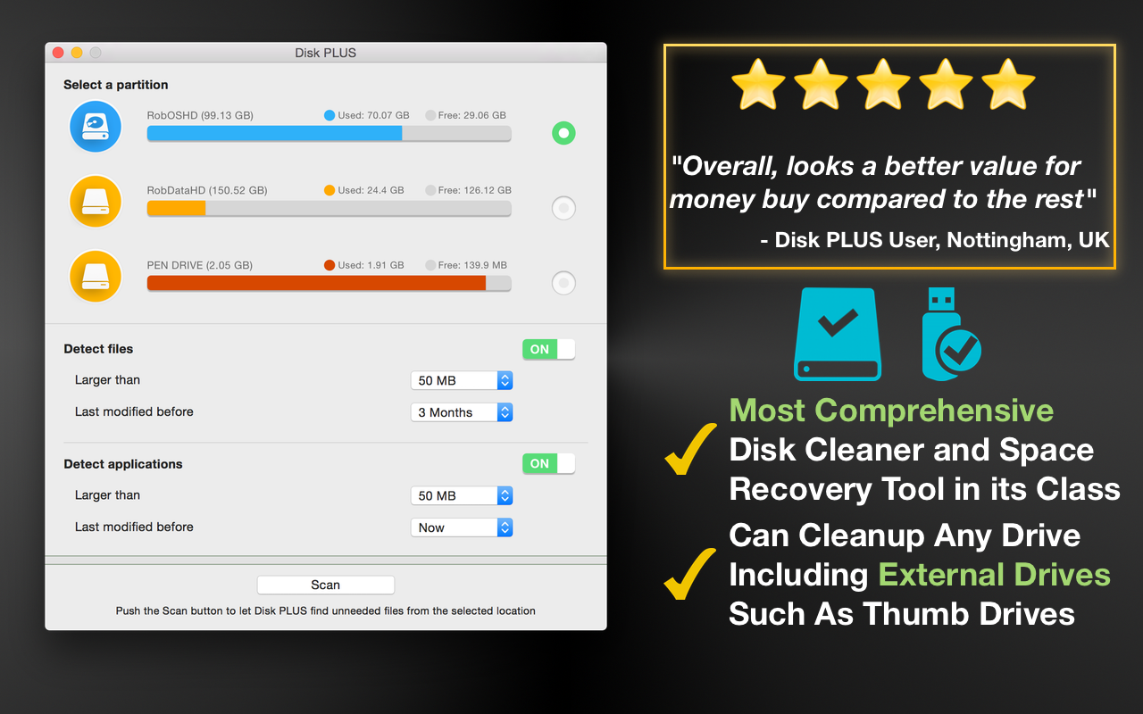 Disk PLUS 1.72 Mac 破解版 磁盘检测工具